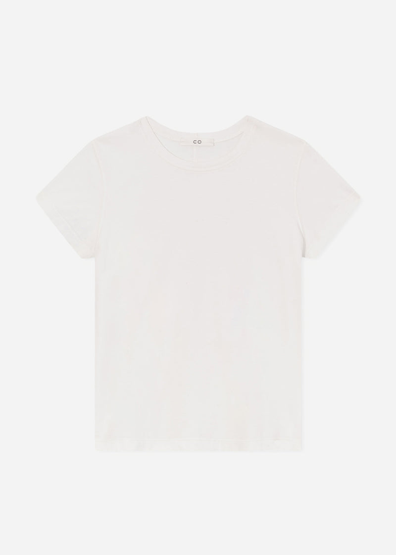 Fitted Tee in Cotton Jersey - Ivory - CO