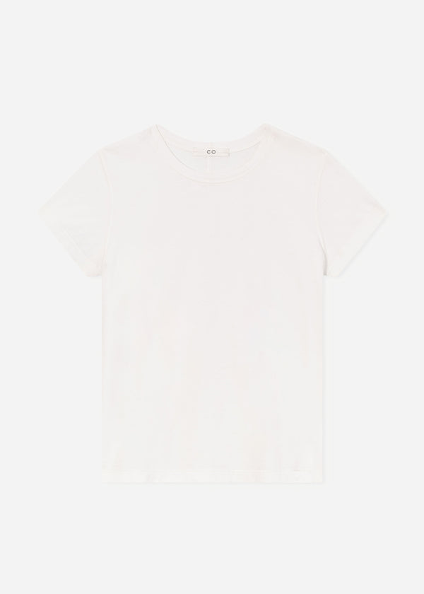 Fitted Tee in Cotton Jersey - Ivory - CO