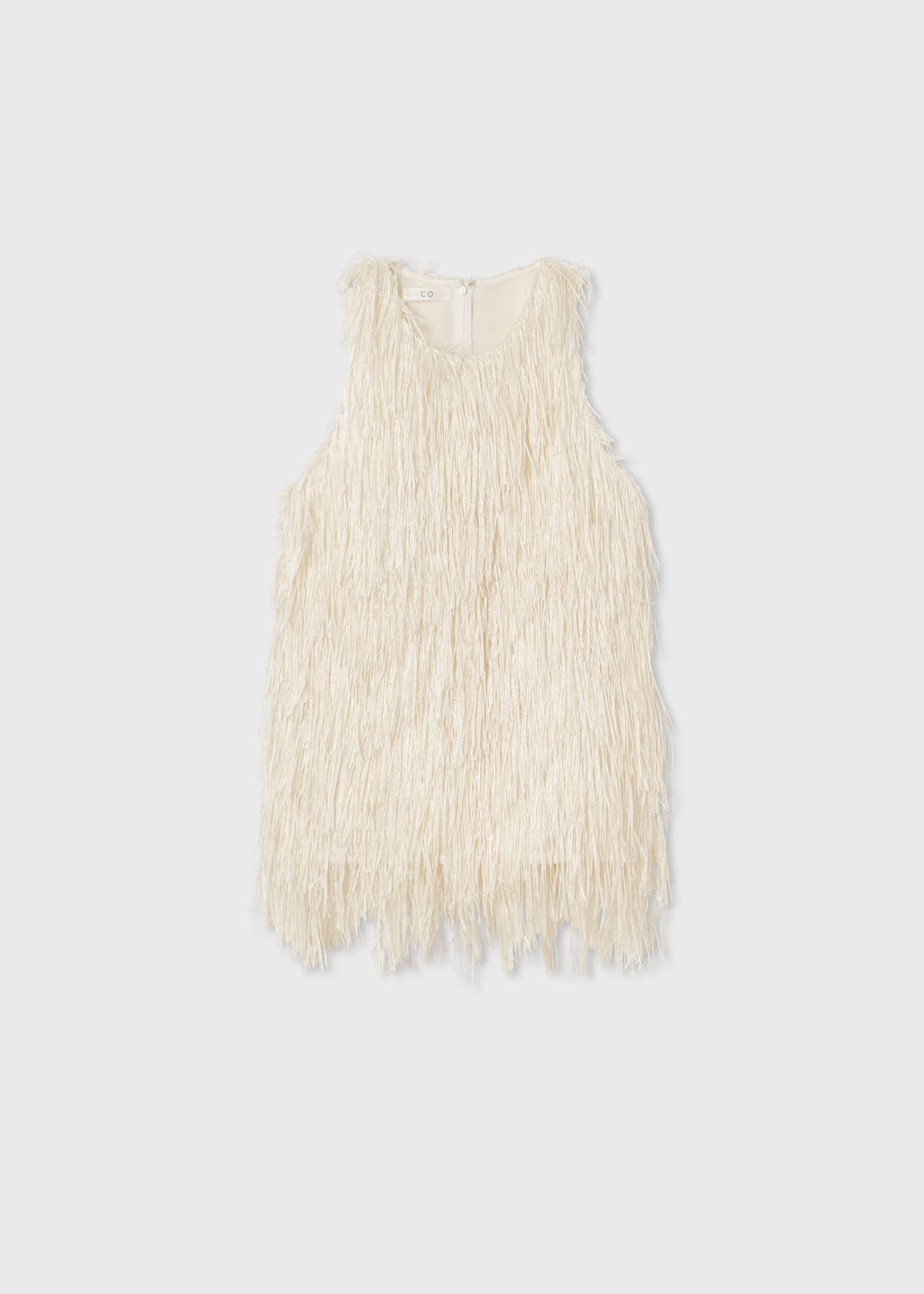 Racer Back Fringe Tank - Pearl - CO