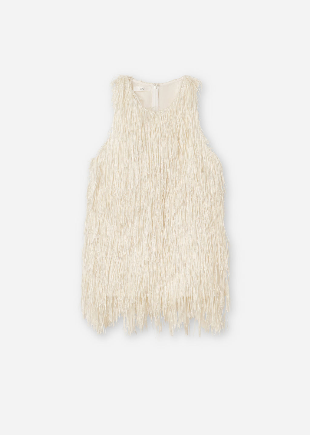 Racer Back Fringe Tank - Pearl - CO