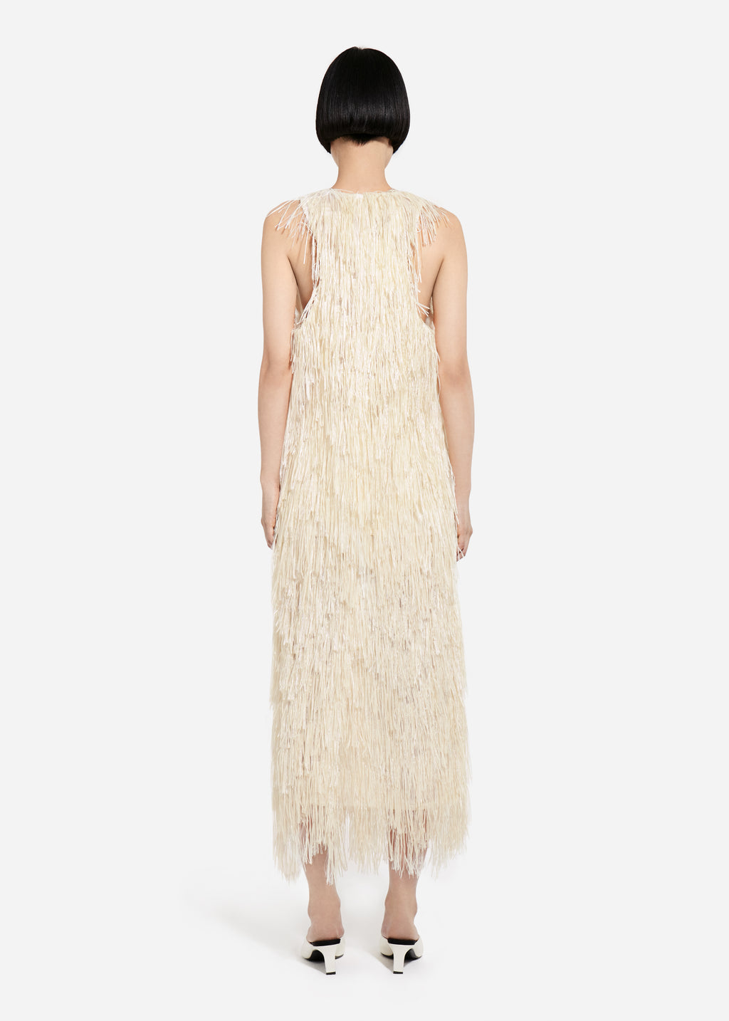 Racer Back Fringe Tank - Pearl - CO