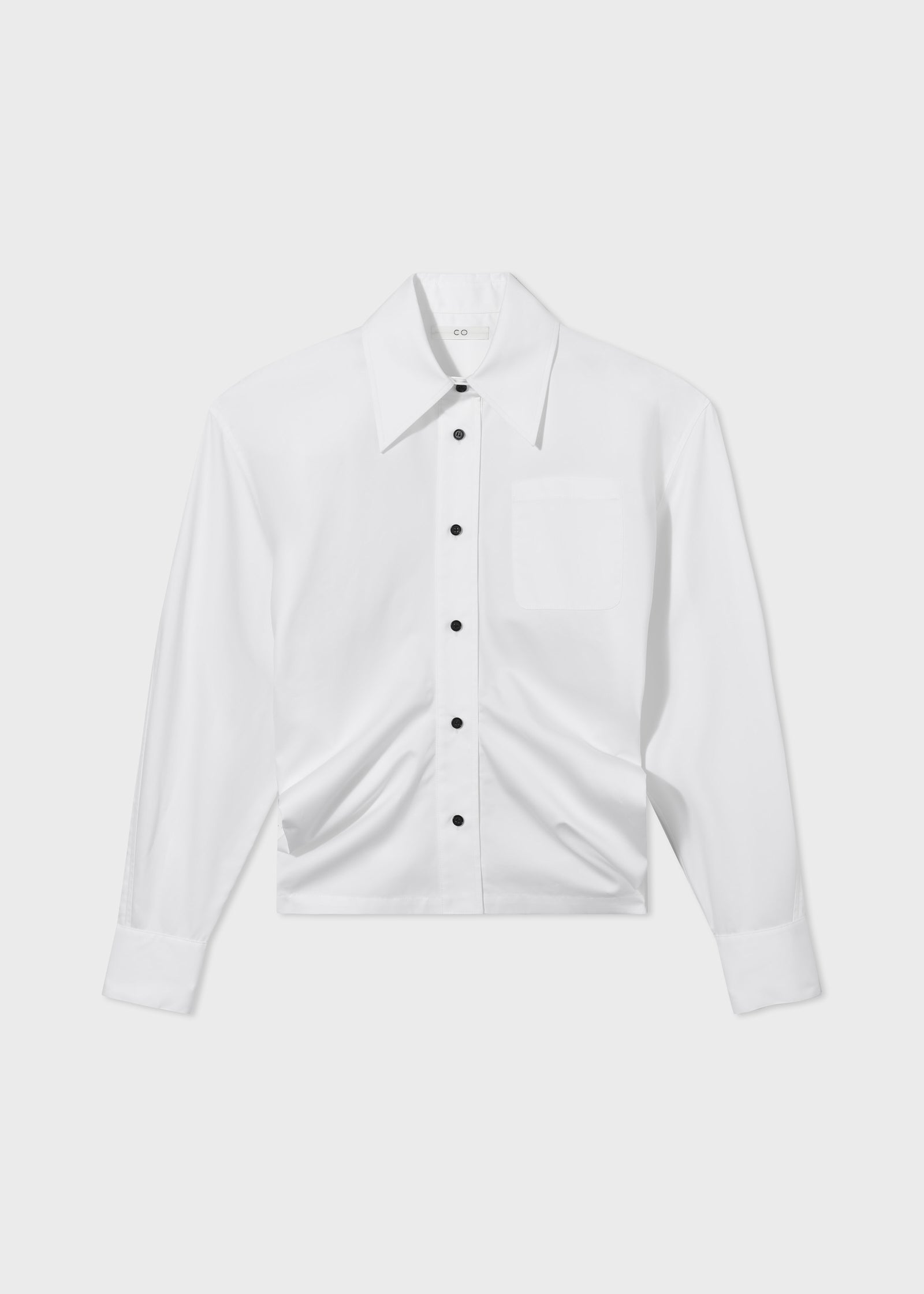 Banana Shirt in Cotton Poplin - White