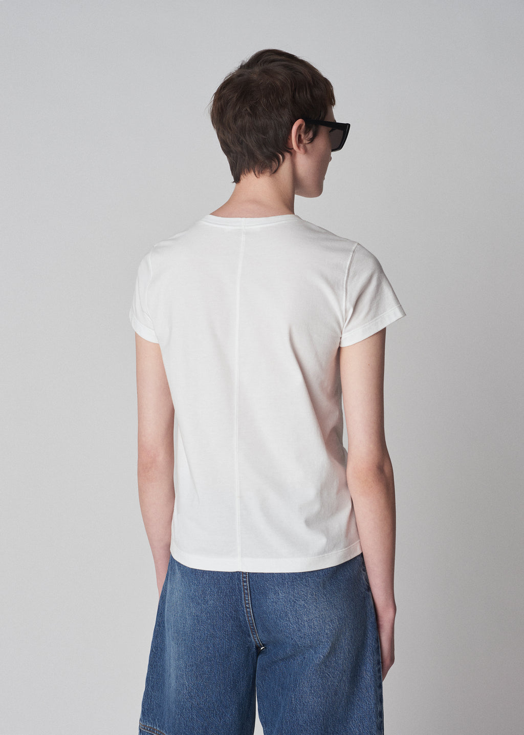 Fitted Tee in Cotton Jersey - White - CO