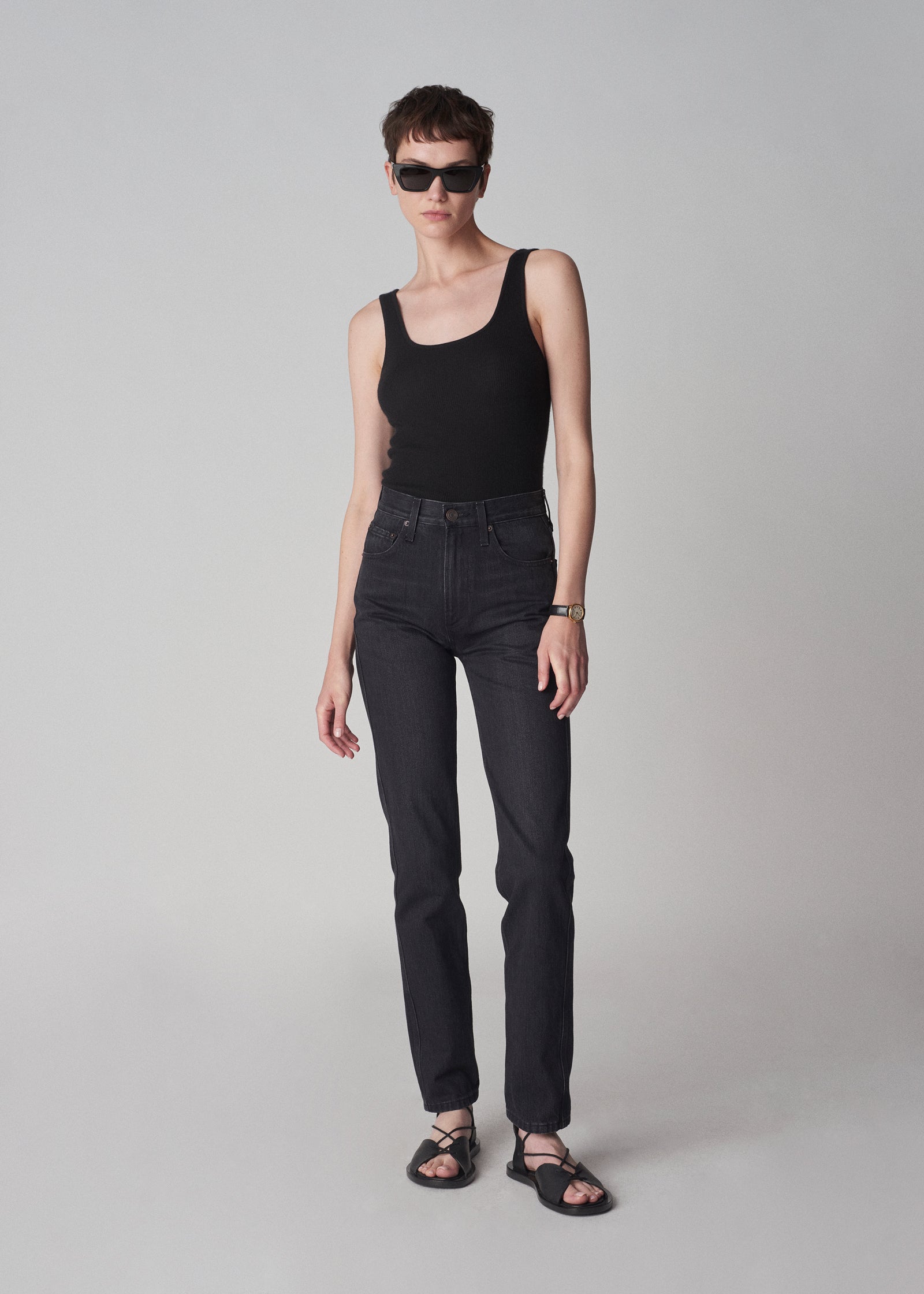 High Rise Denim - Washed Black - CO Collections