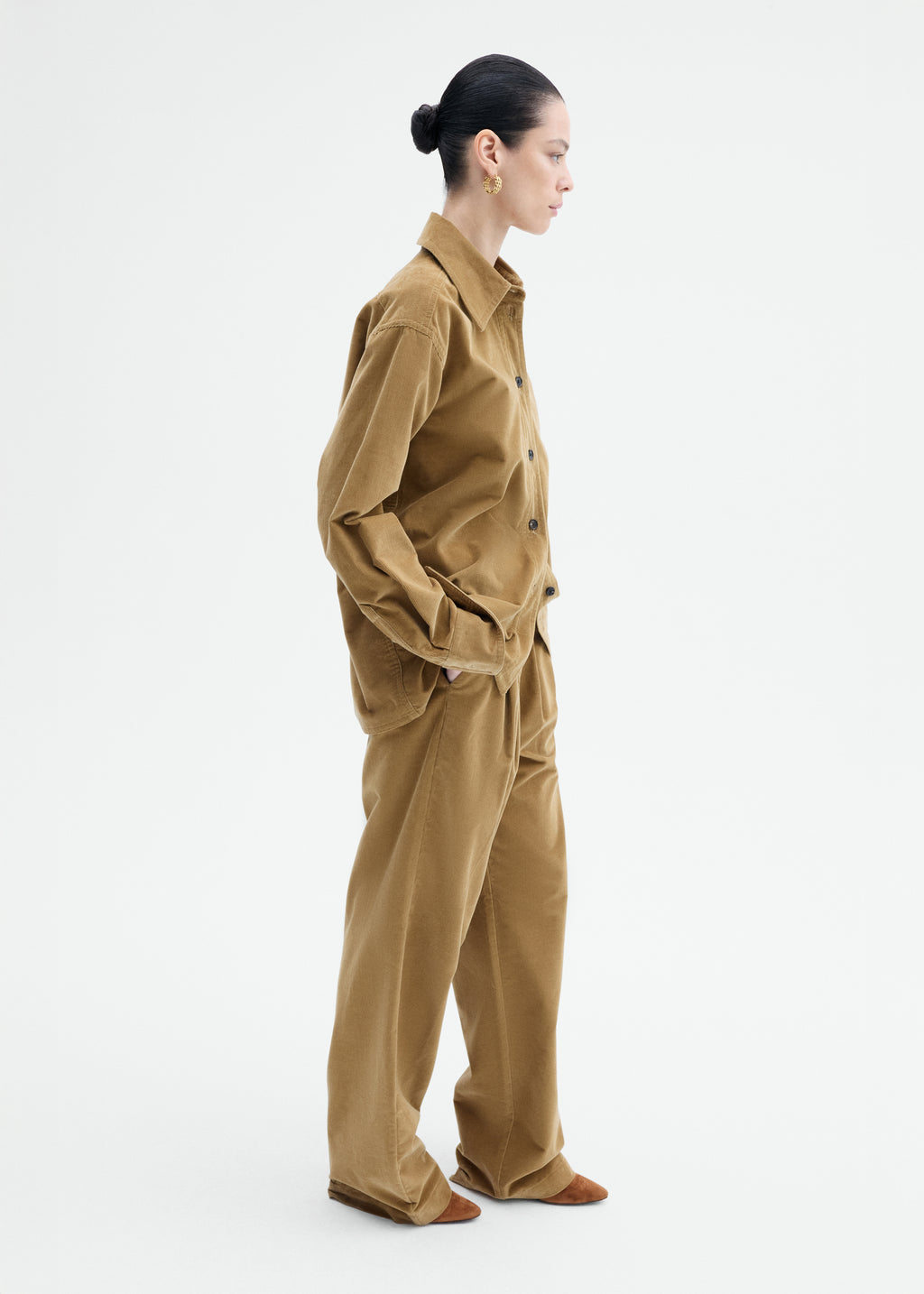 Corduroy Overshirt - Camel - CO
