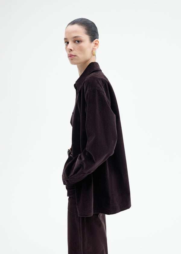 Corduroy Overshirt - Chocolate - CO