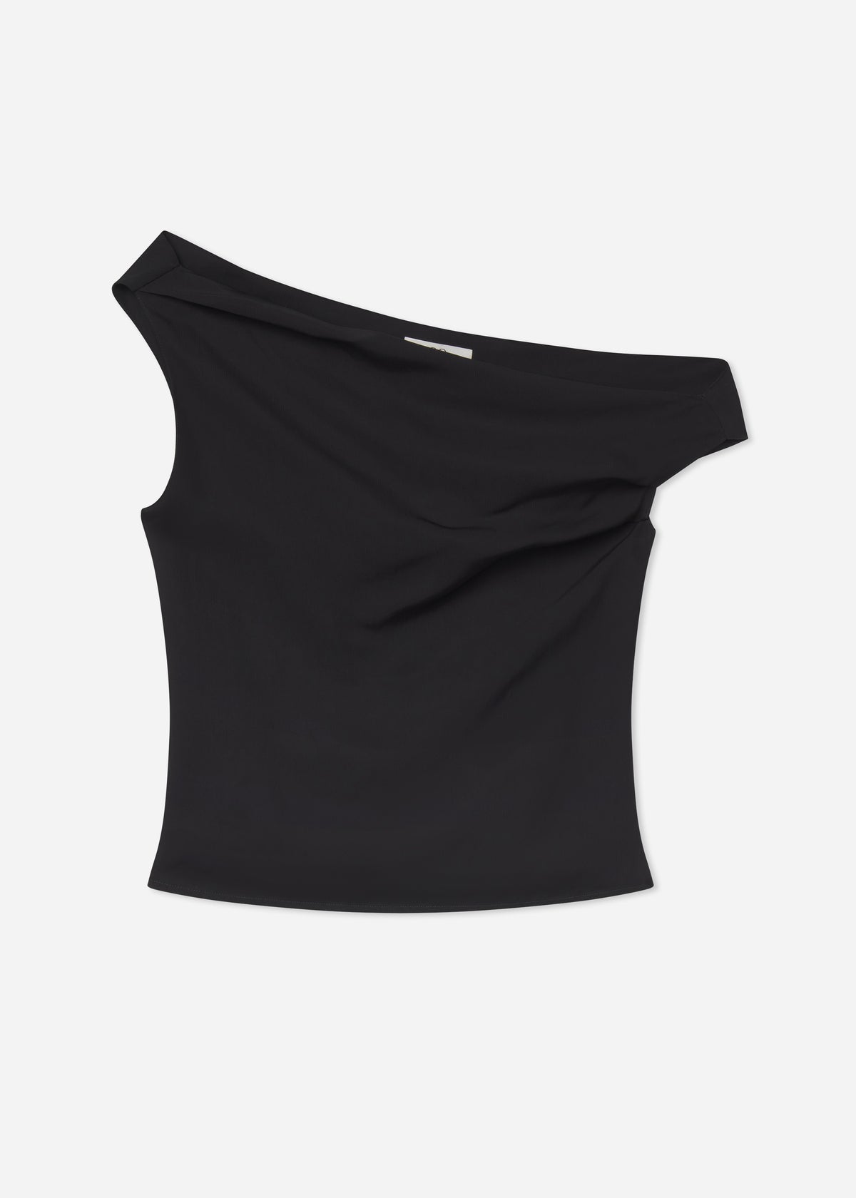 Draped Back Top in Viscose Silk - Black, image 5 of 5