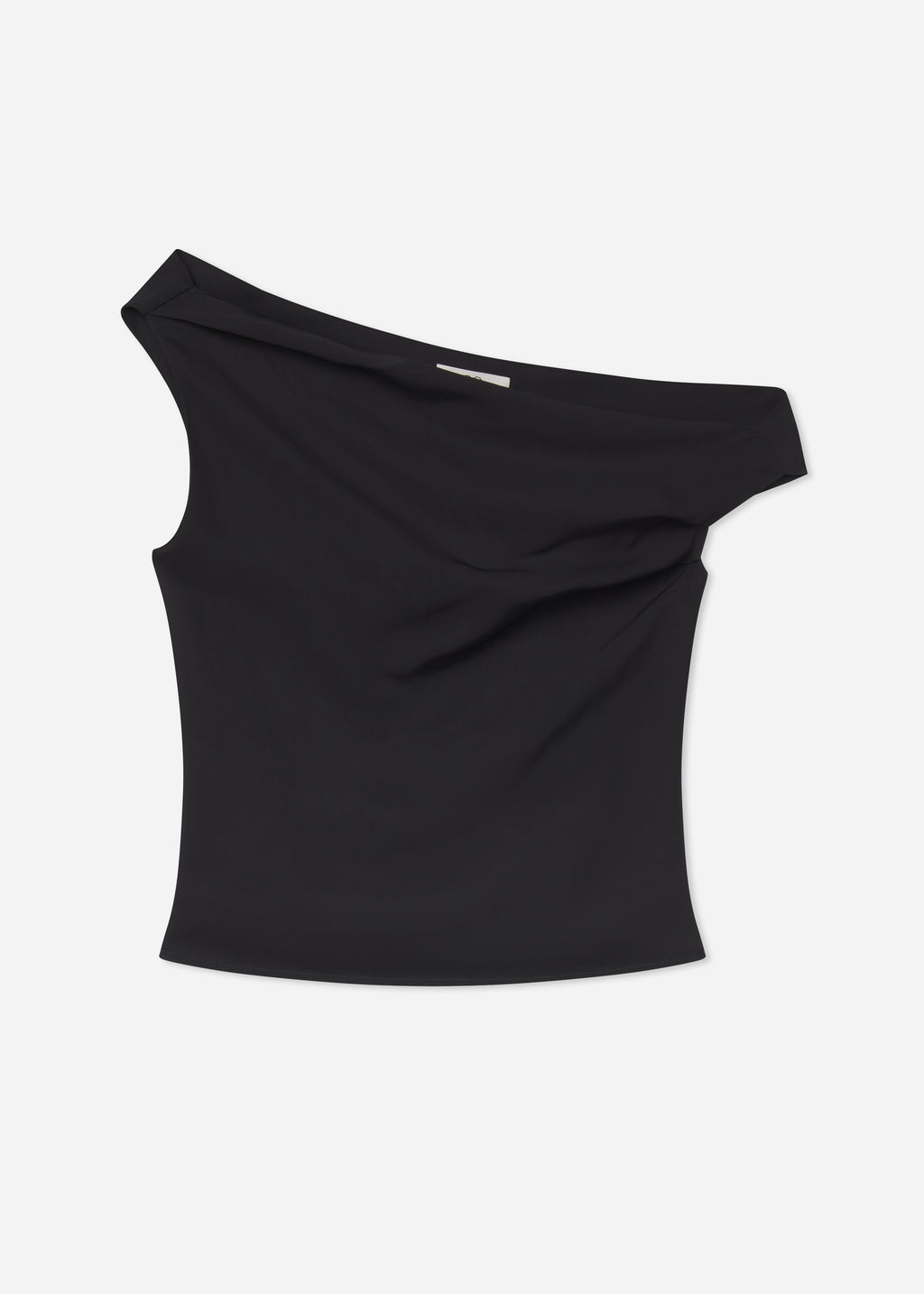 Draped Back Top in Viscose Silk - Black - CO