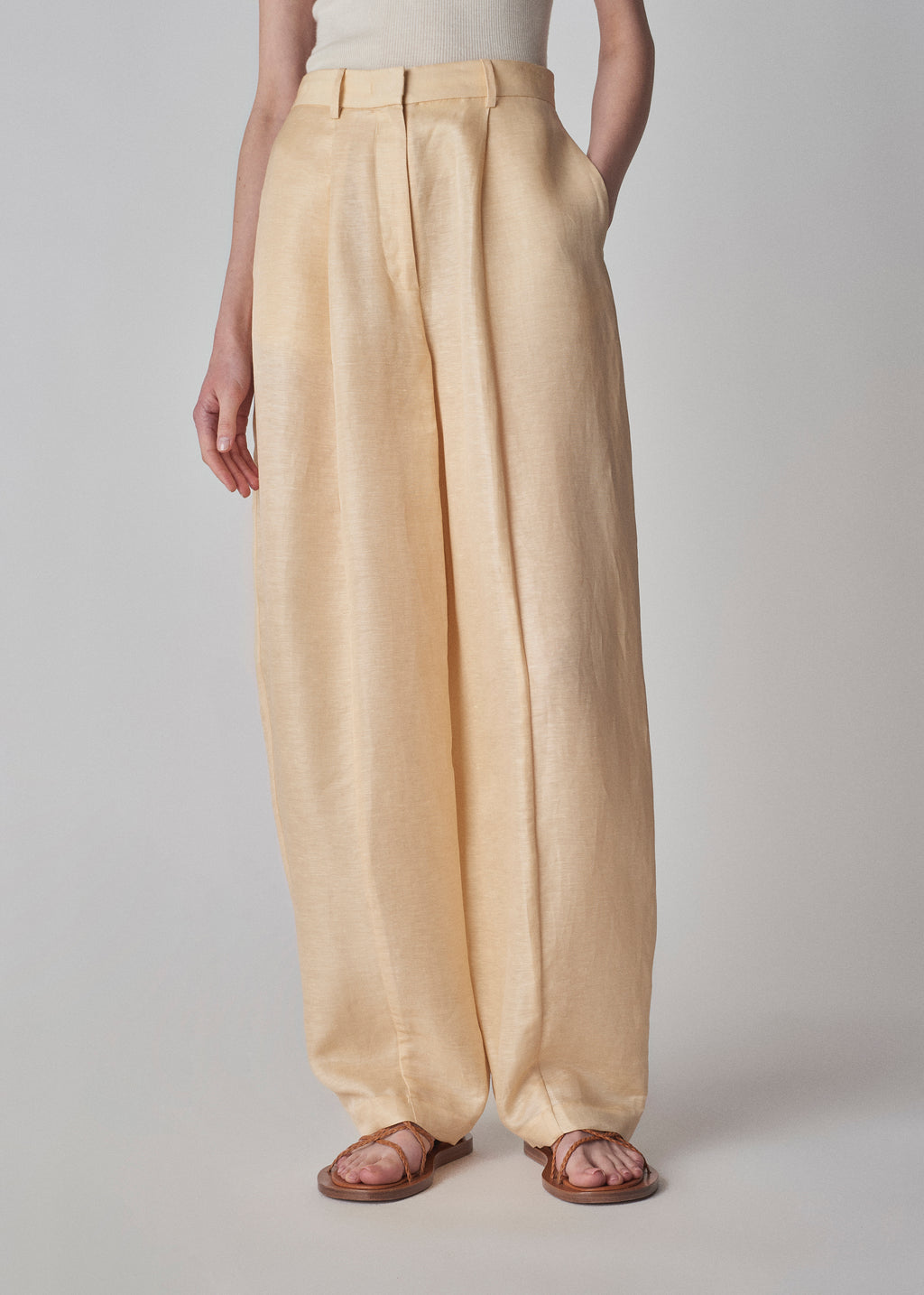 Egg Pant in Organza - Custard - CO