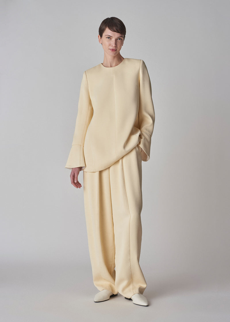 Egg Pant in Satin Crepe - Butter - CO