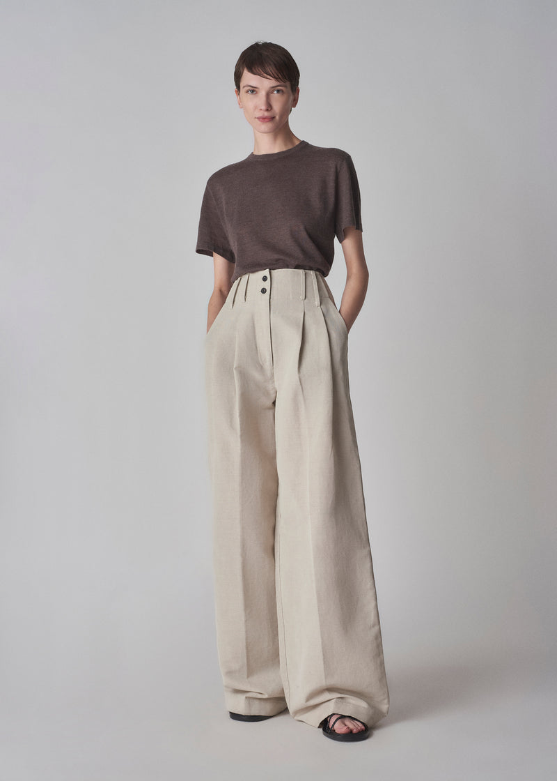 Casual Trouser in Linen - Clay - CO