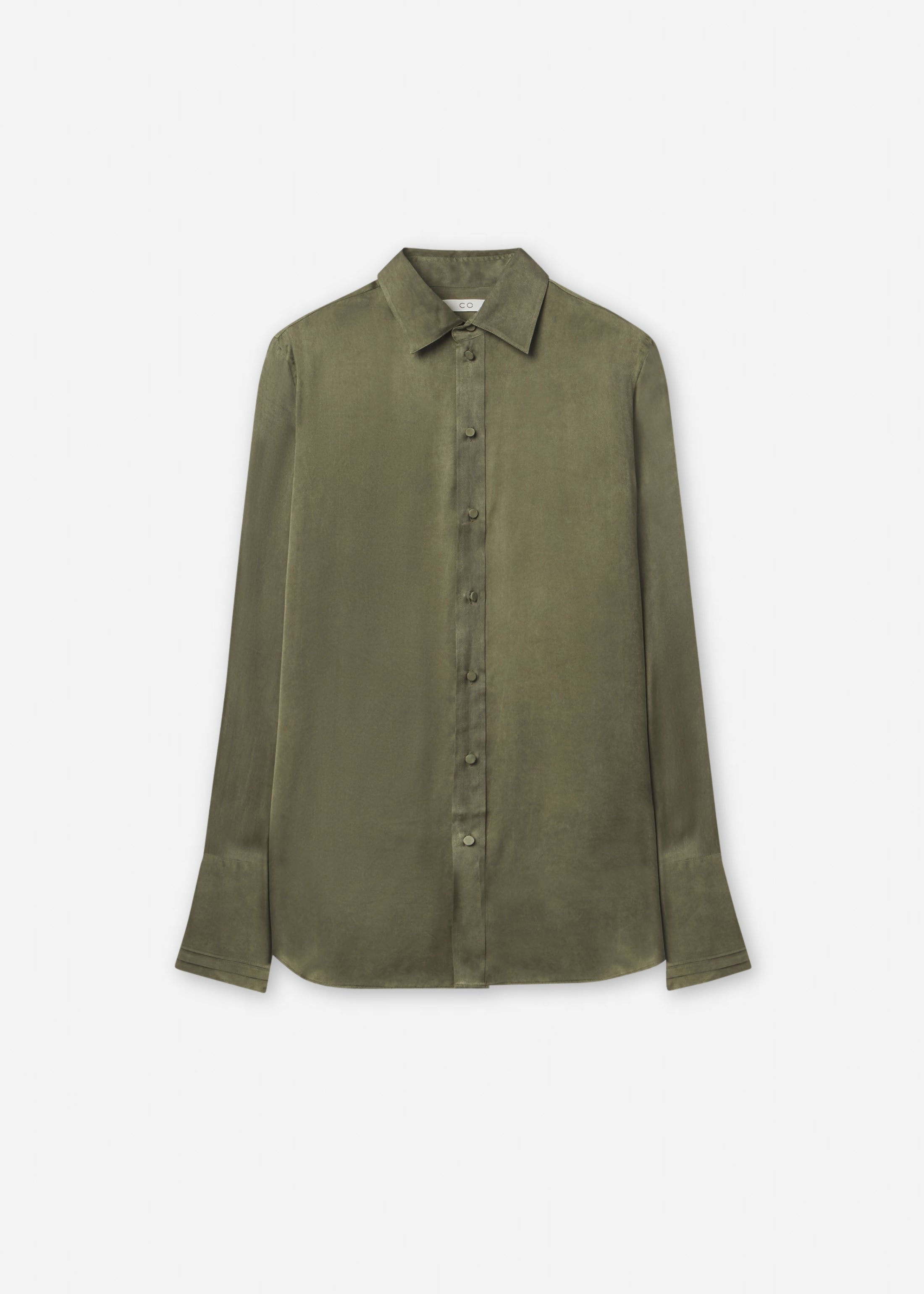 Mens Collared Shirt in Viscose - Jade