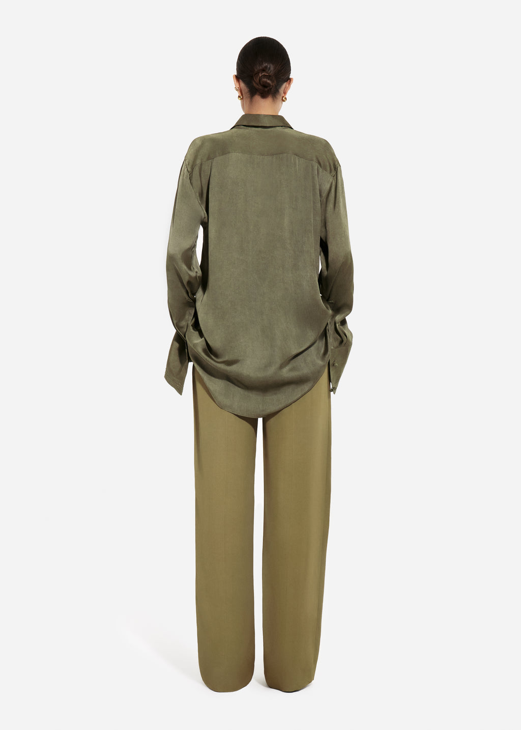 Mens Collared Shirt in Viscose - Jade - CO