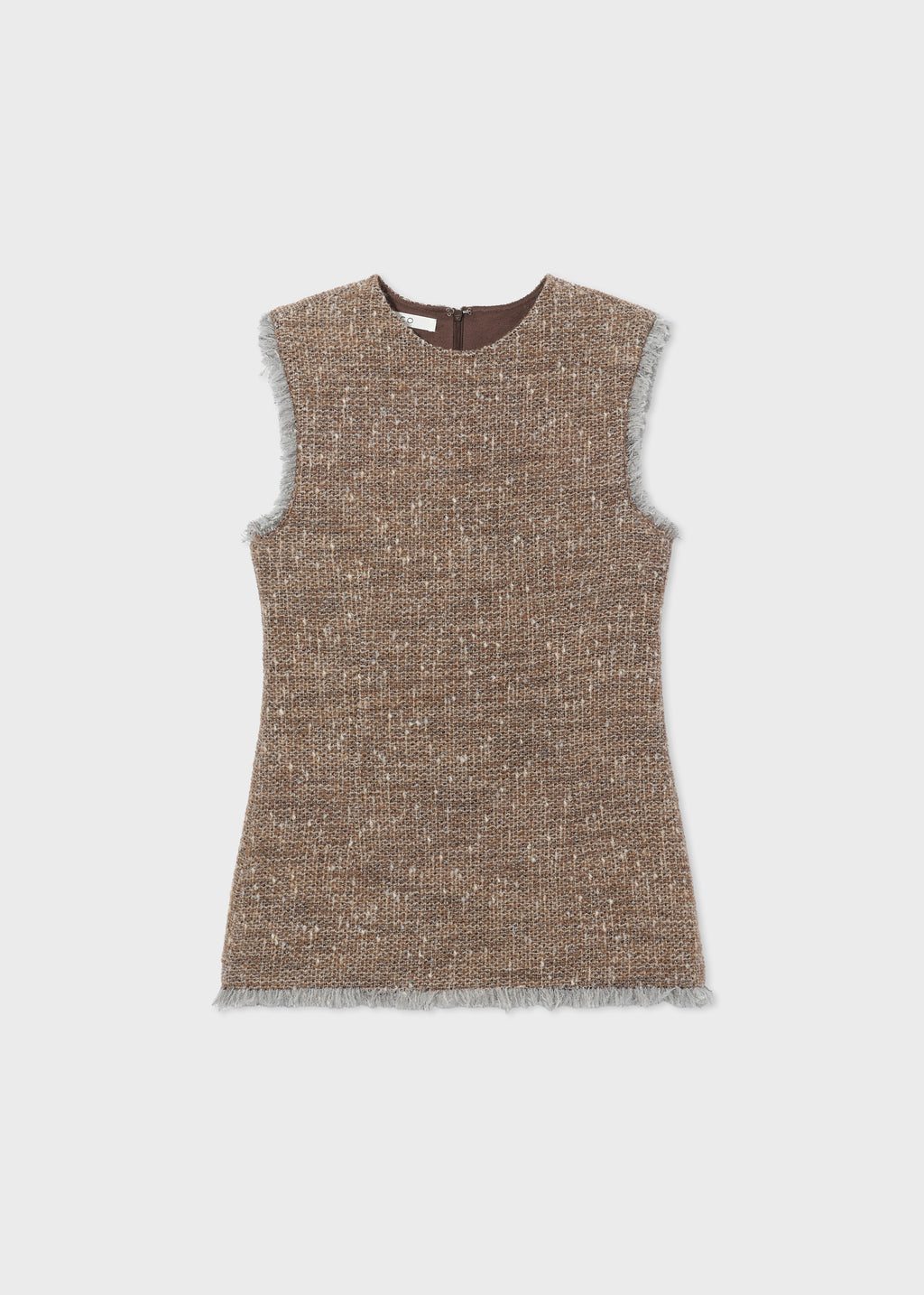 Sleeveless Top in Boucle - Brown Multi - CO