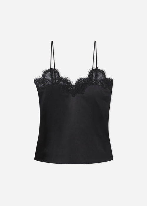 Lace Camisole in Silk - Black, image 5 of 5