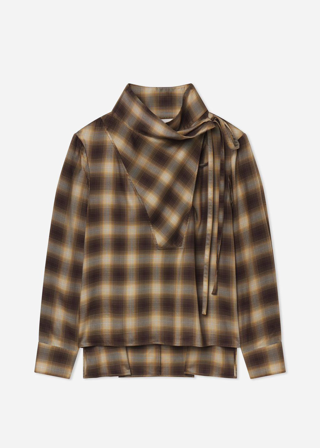 Workwear Shirt in Tencel Plaid - Brown Multi - CO