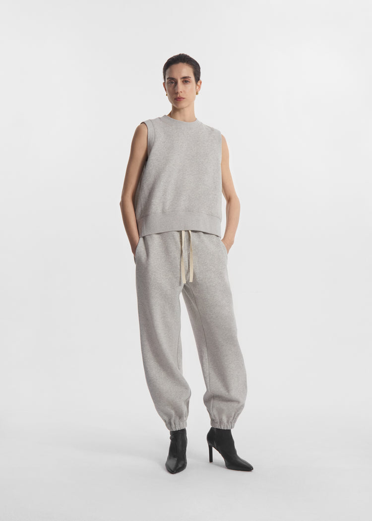 Sleeveless Sweatshirt in Scuba - Heather Grey, image 1 of 5