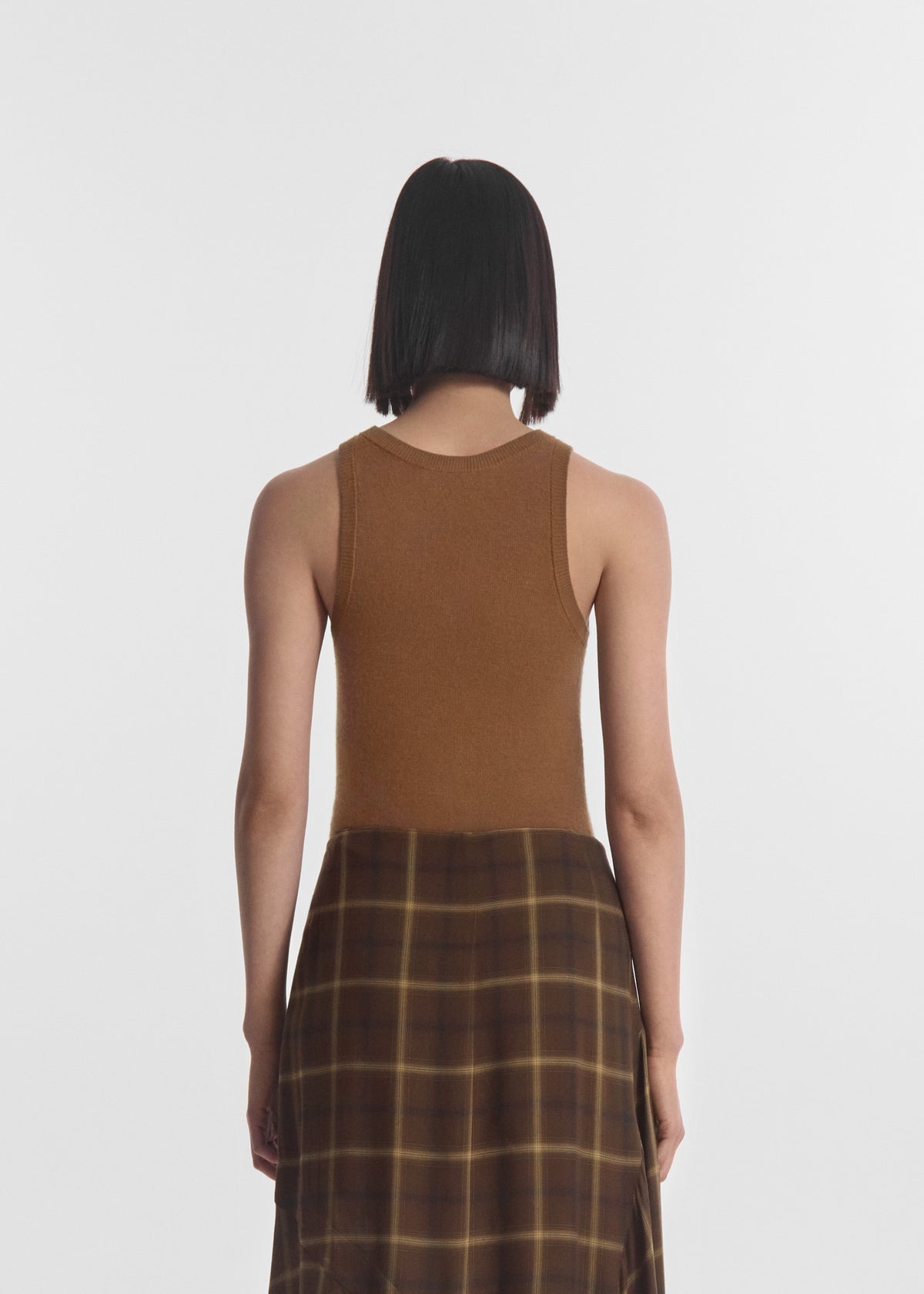 Tank Top in Fine Cashmere - Ginger, image 4 of 5
