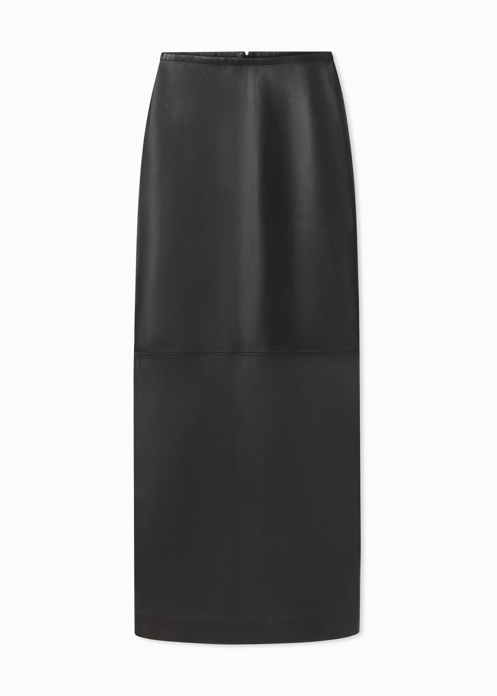 Full Length Skirt in Leather  - Black - CO