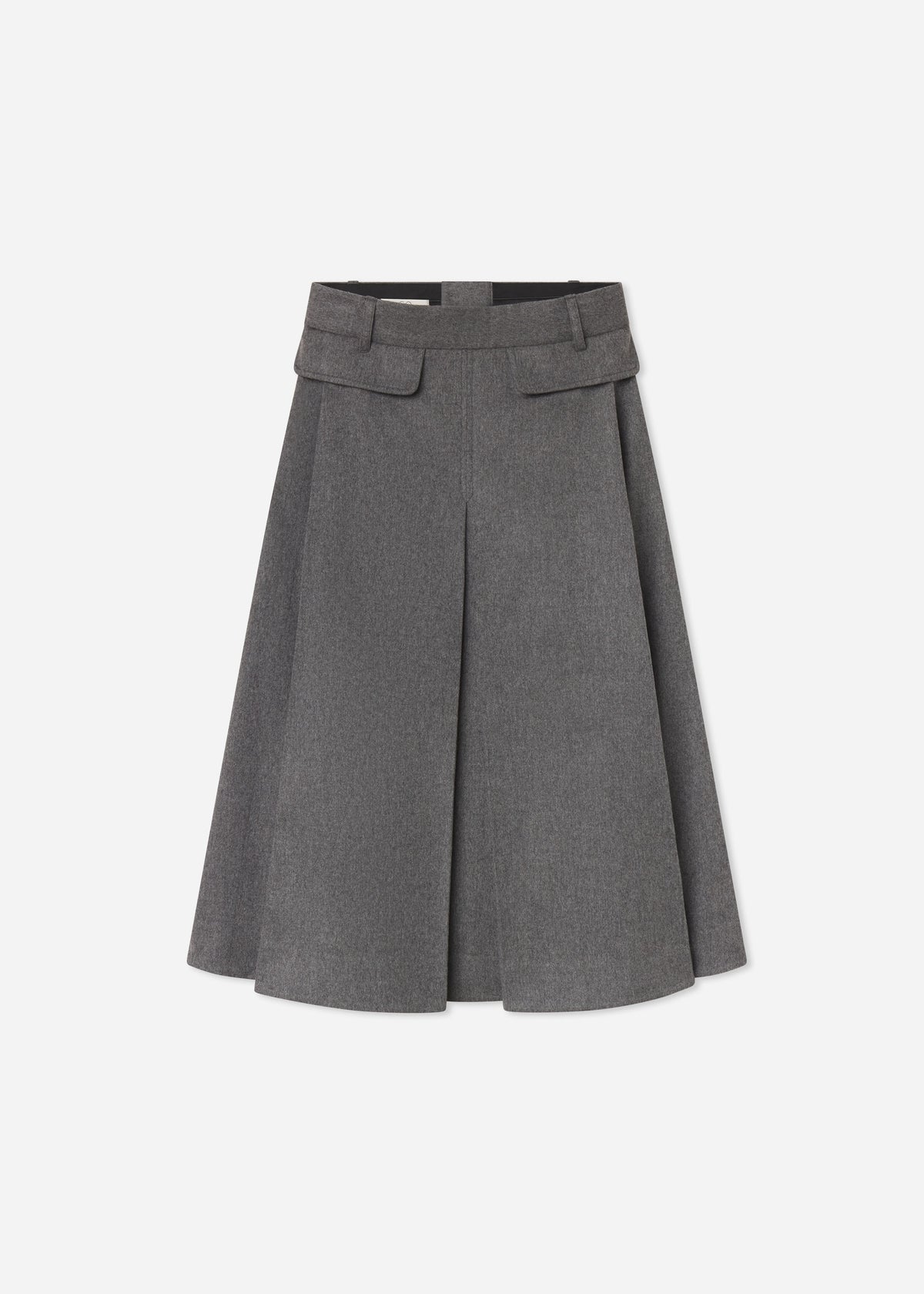 Front Pocket Skirt in Wool Cashmere - Grey Melange, image 6 of 6