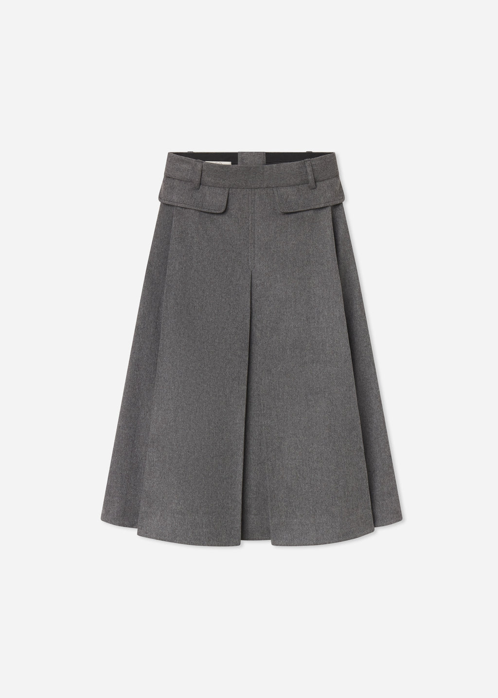 Front Pocket Skirt in Wool Cashmere - Grey Melange, image 6 of 6