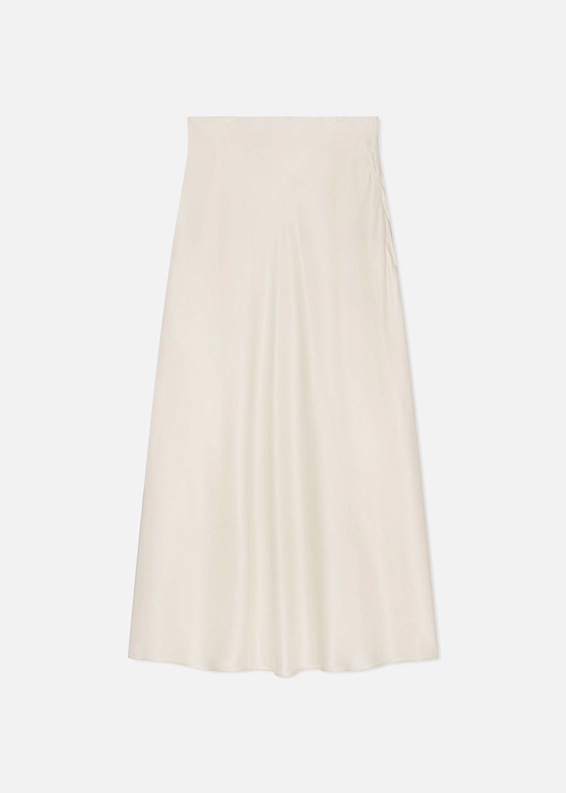 Bias Cut Slip Skirt in Silk - Ivory