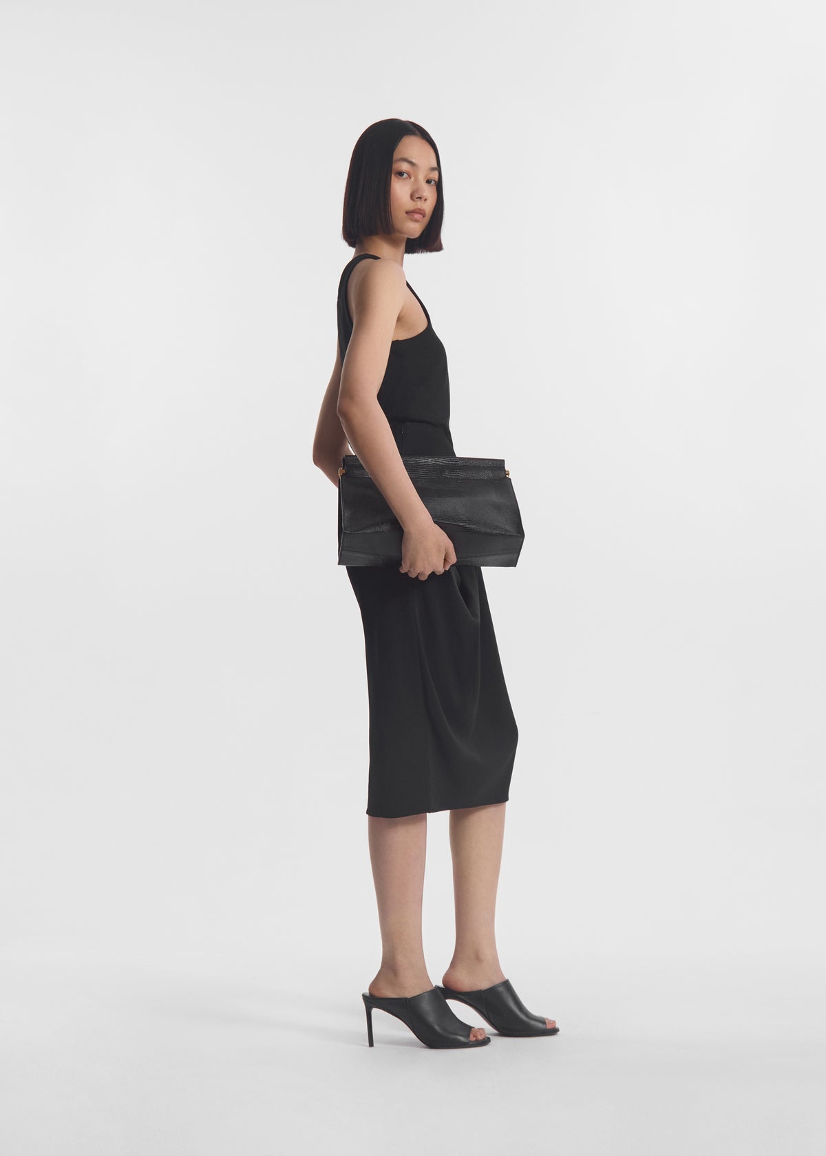 Fitted Tank in Cotton Jersey - Black, image 3 of 4