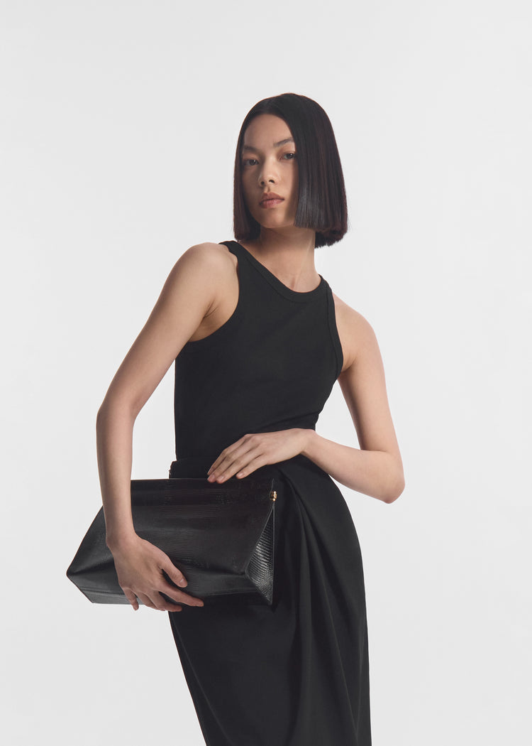 Fitted Tank in Cotton Jersey - Black, image 1 of 4