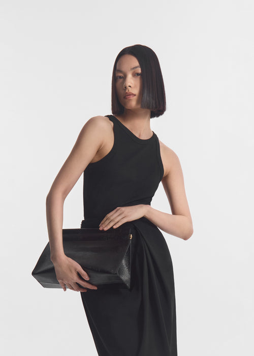 Fitted Tank in Cotton Jersey - Black, image 1 of 4