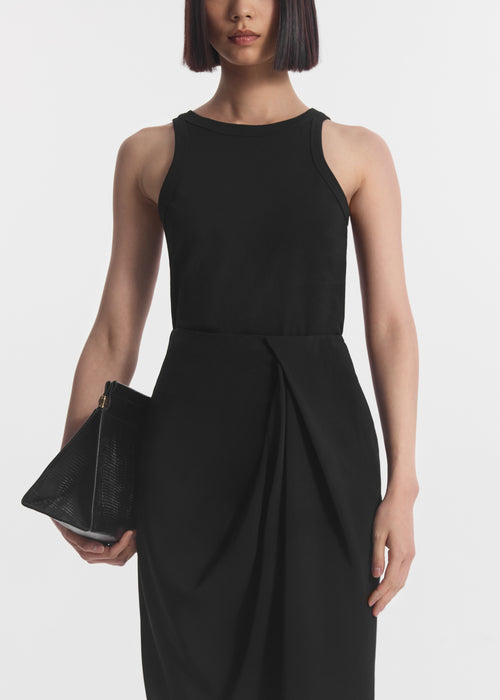 Fitted Tank in Cotton Jersey - Black, image 2 of 4