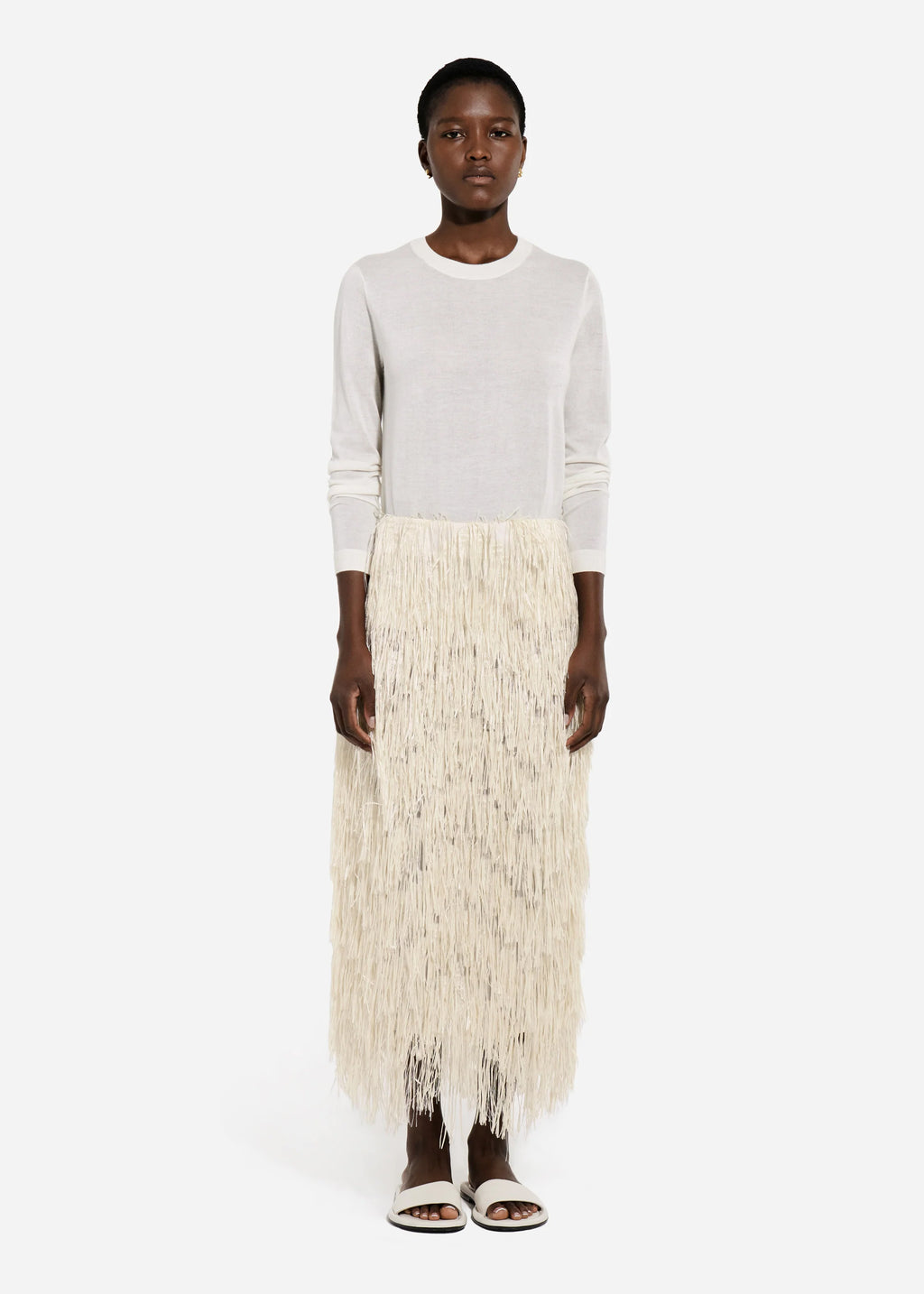 Fringe Skirt - Pearl - CO