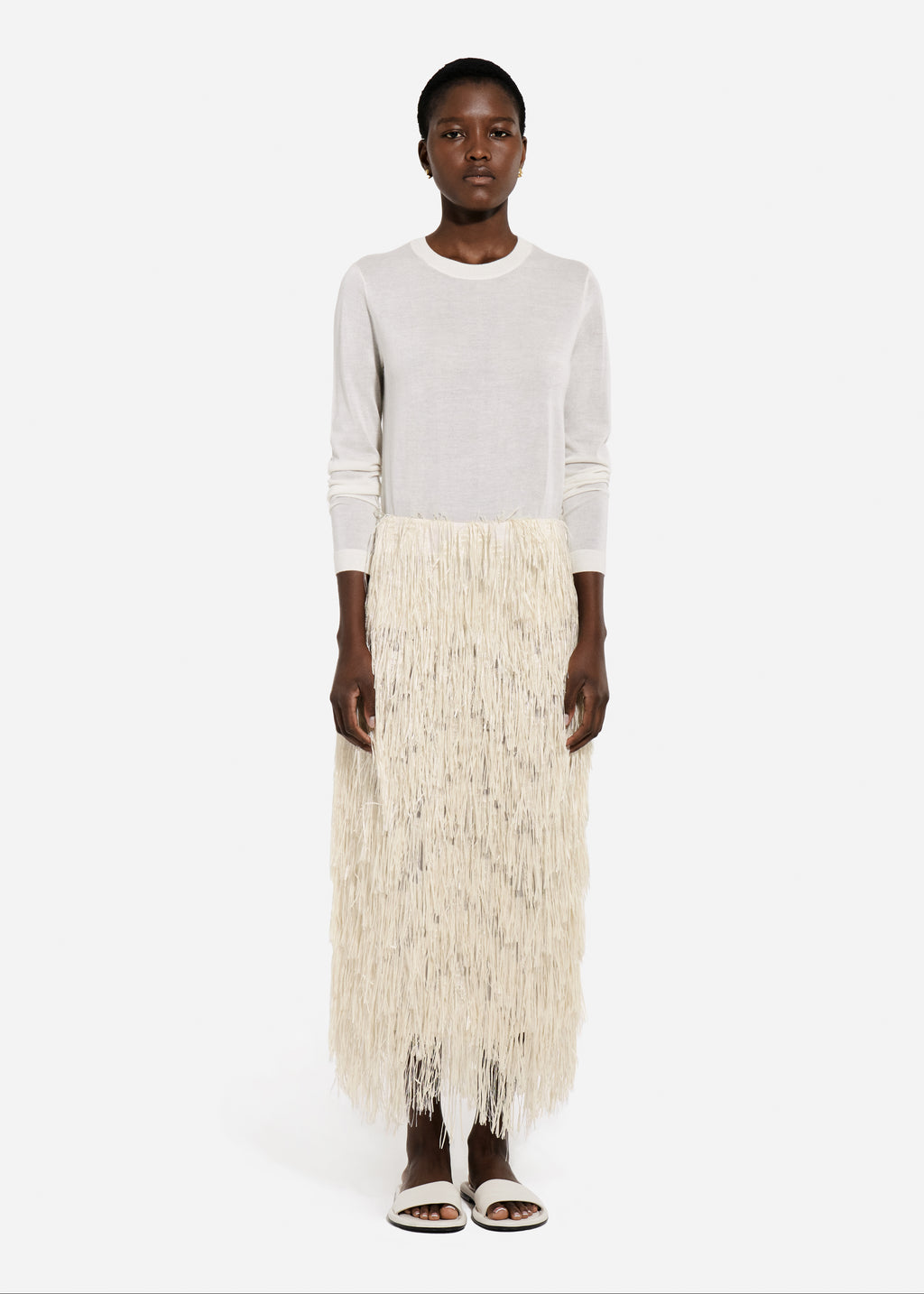 Fringe Skirt - Pearl - CO