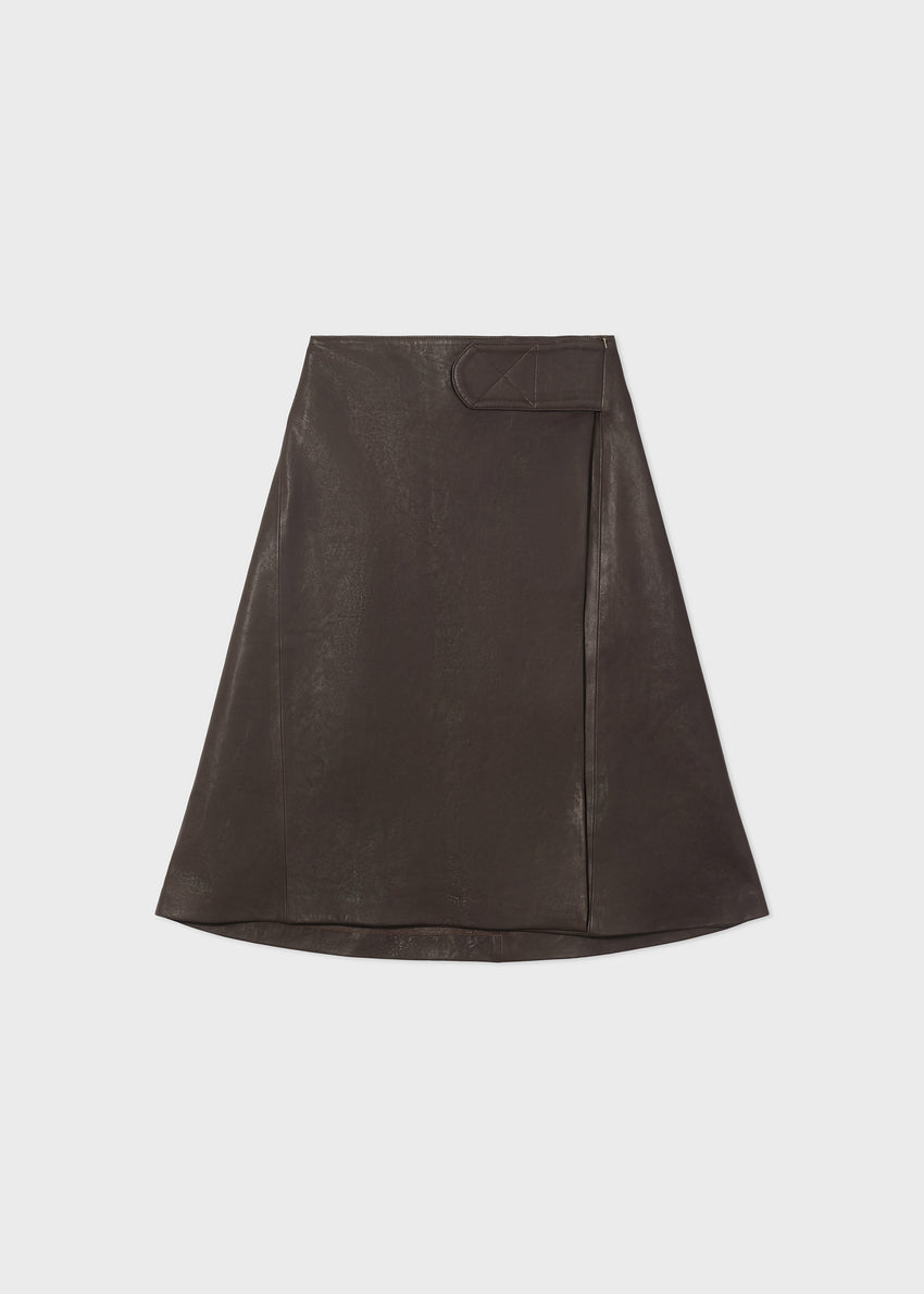 新品KOWGA SYNTHETIC LEATHER WRAP SKIRT