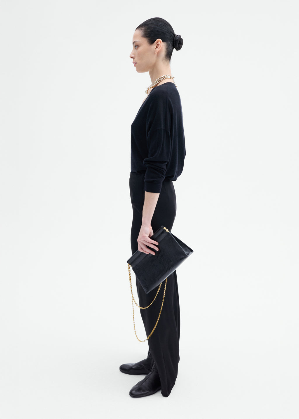 Keyhole Long Skirt - Black - CO