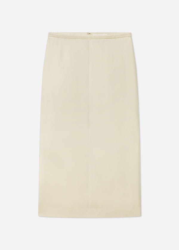 Pencil Skirt in Leather - Pearl - CO