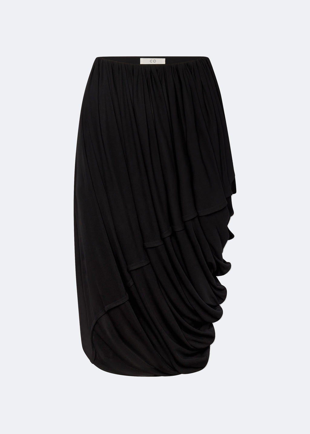 Draped Skirt in Viscose Jersey - Black - CO