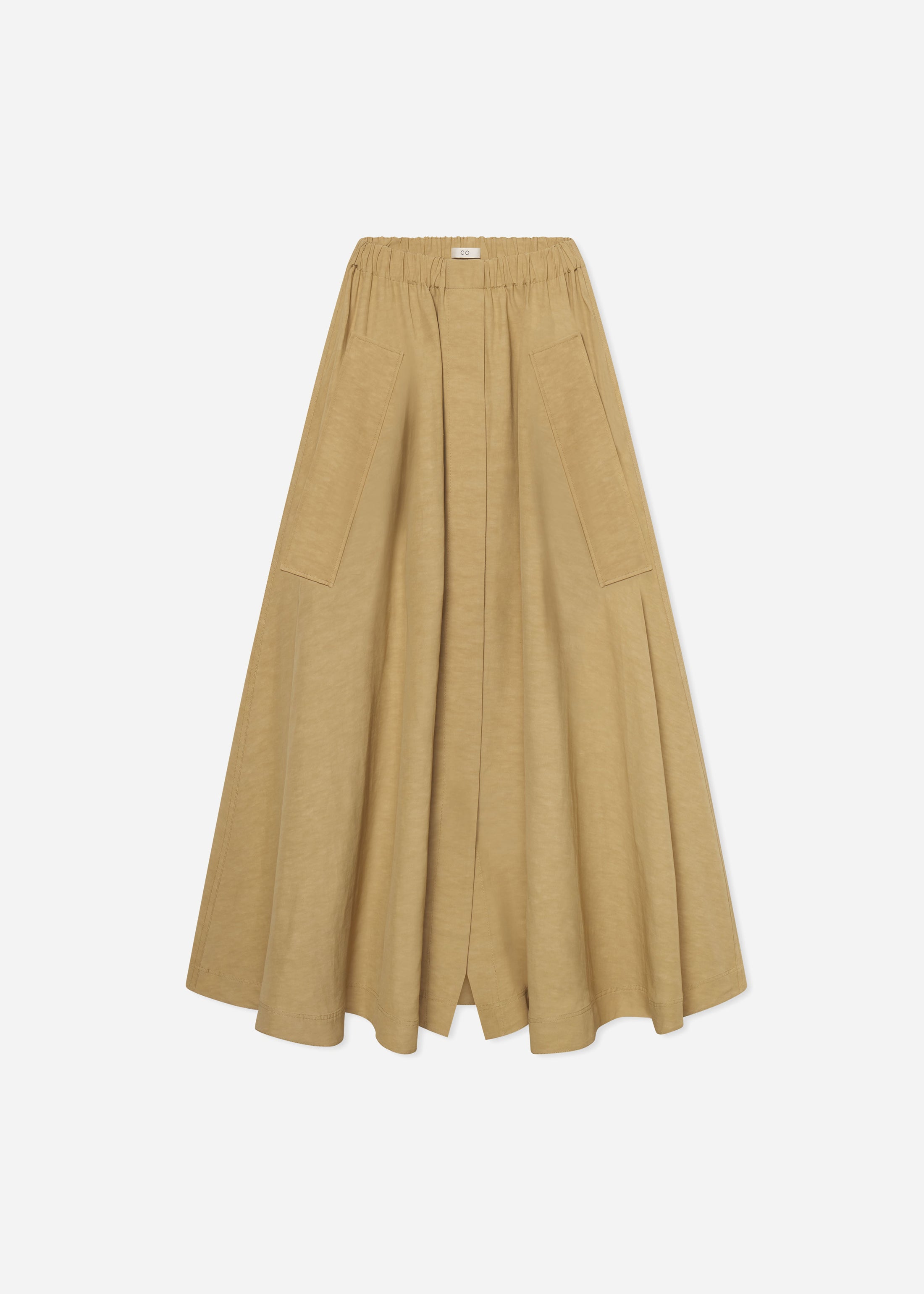 Parachute Skirt in Viscose Linen  - Camel