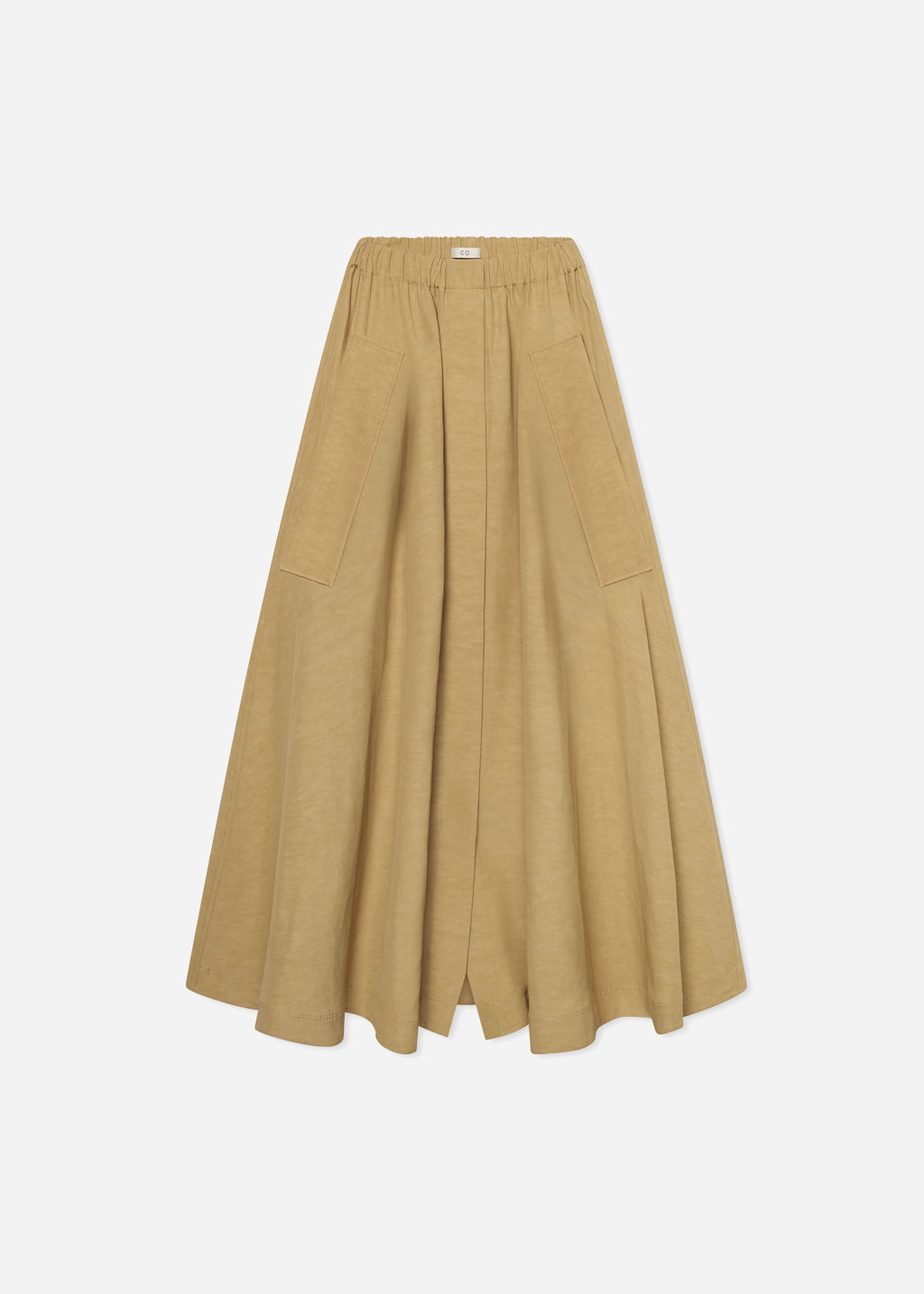Parachute Skirt in Viscose Linen  - Camel - CO