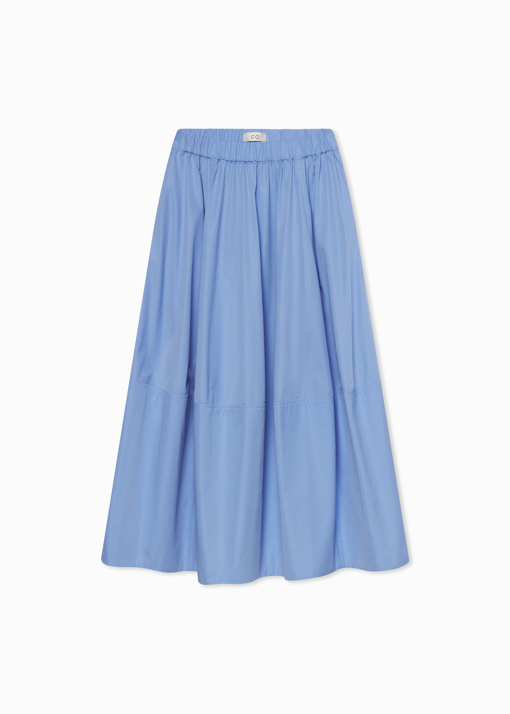 Full Skirt in Cotton Poplin - Blue - CO