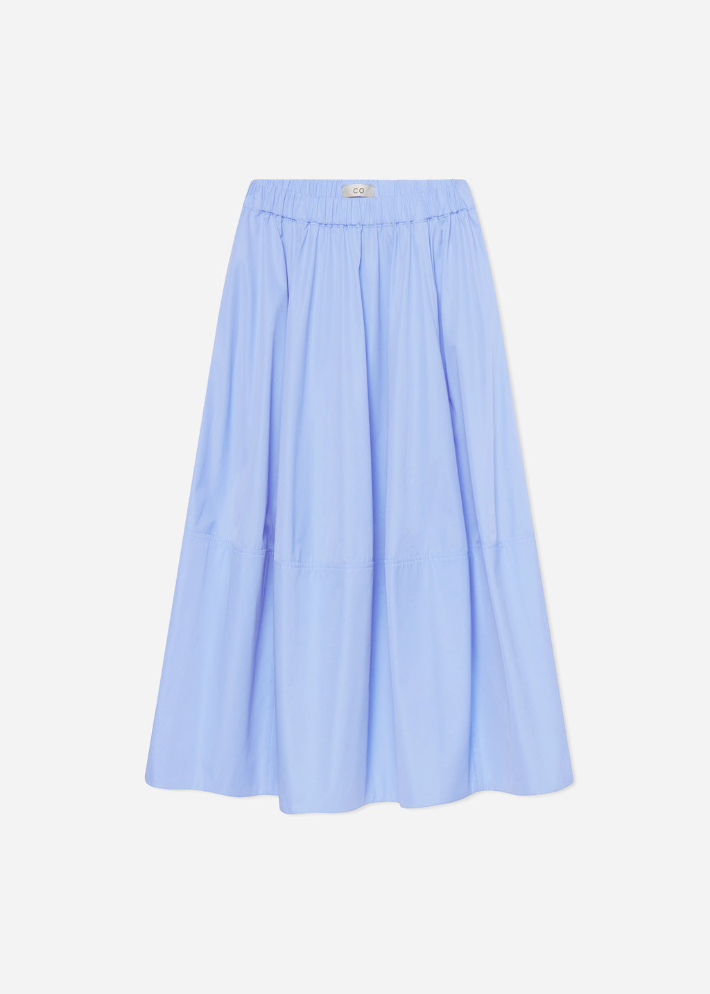 Full Skirt in Cotton Poplin - Blue - CO