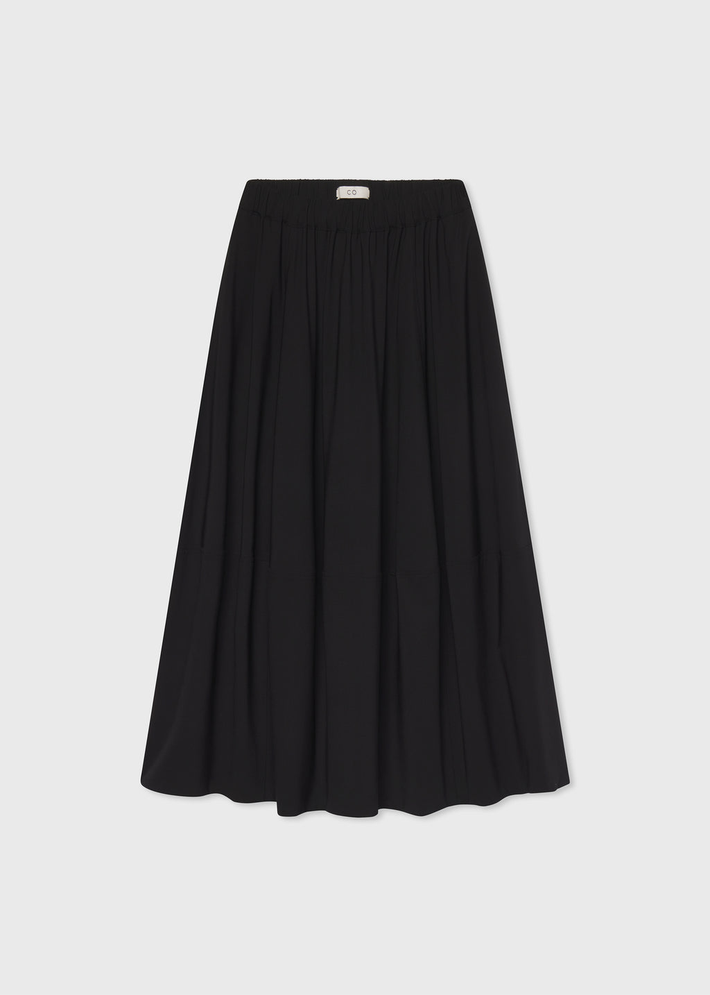 Full Skirt in Cotton Poplin - Black - CO