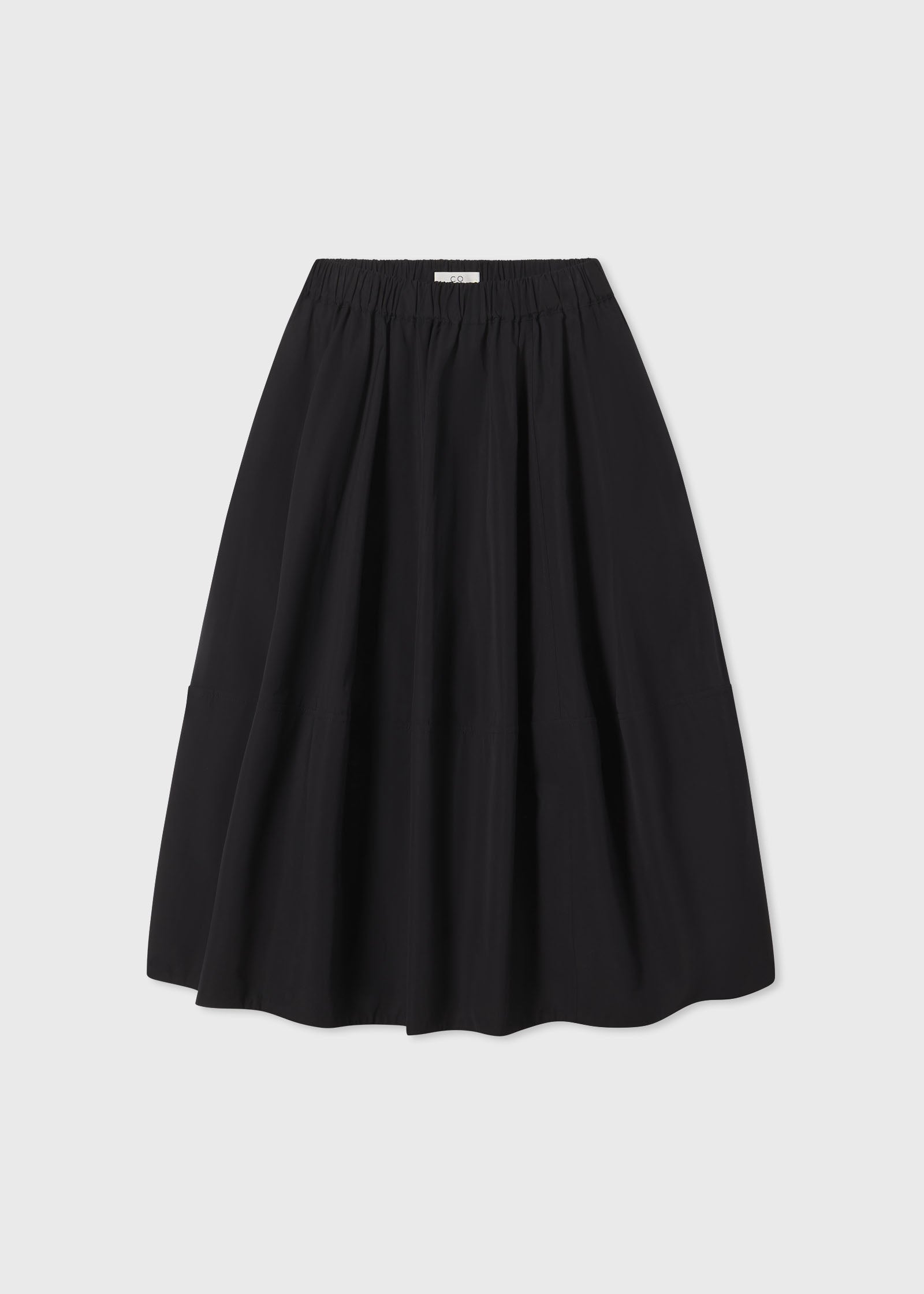 Full Skirt in Cotton Poplin - Black - CO Collections