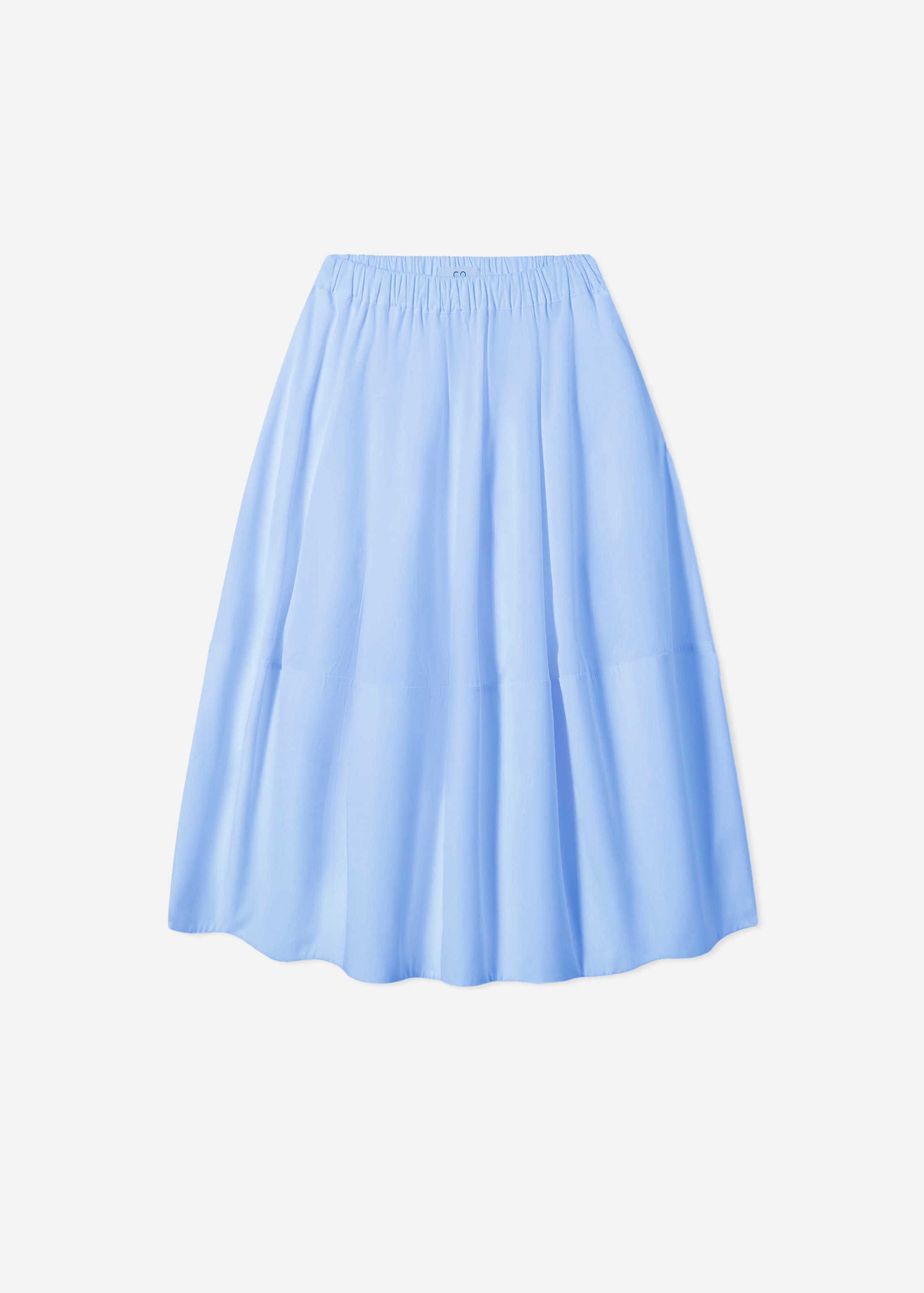 Full Skirt in Cotton Poplin - Blue