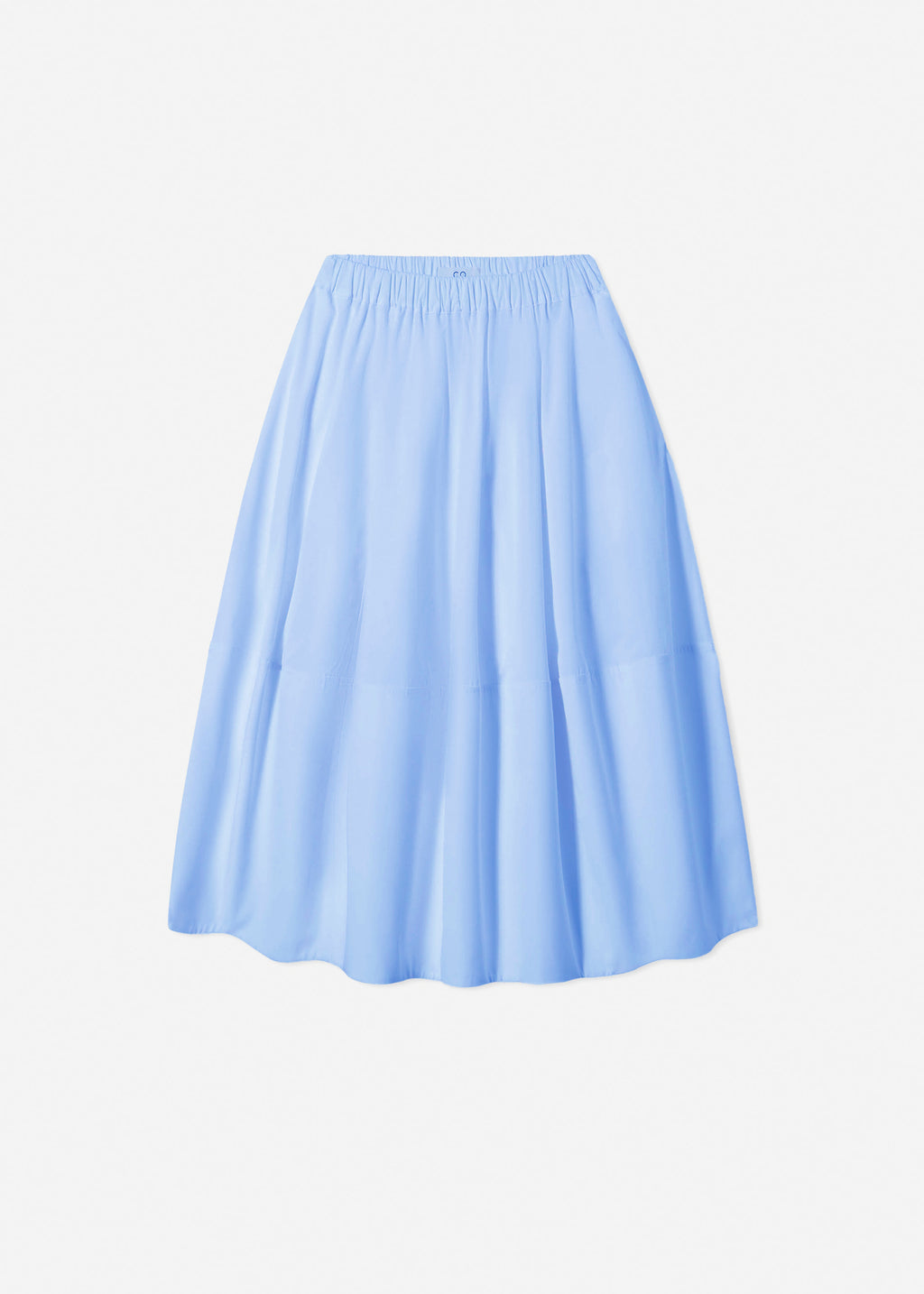Full Skirt in Cotton Poplin - Blue - CO