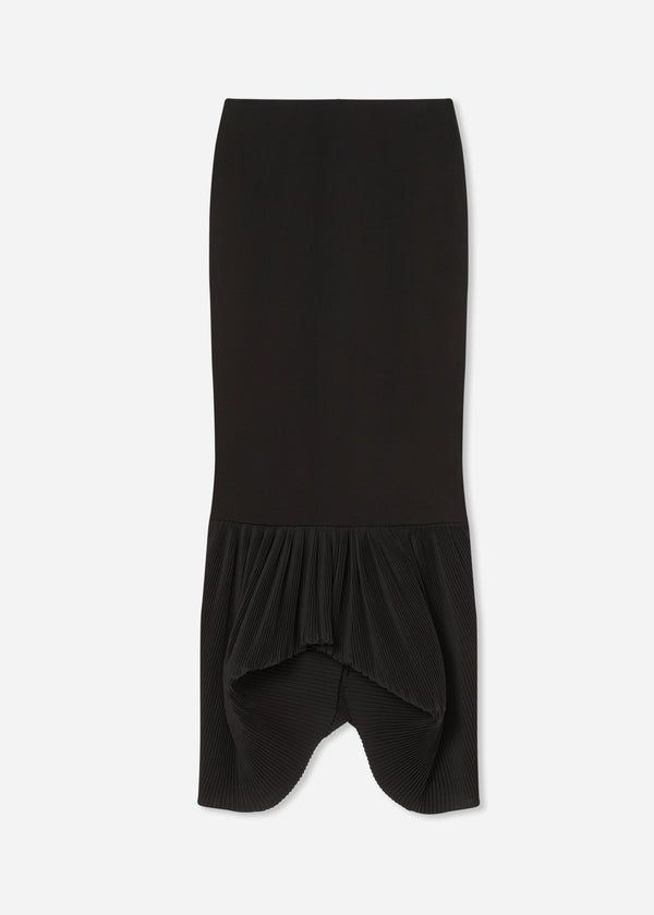 Peplum Skirt in Jersey - Black - CO