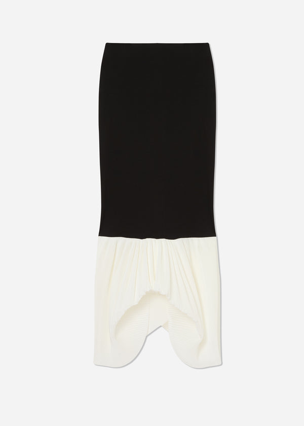 Peplum Skirt in Jersey - Black & White - CO