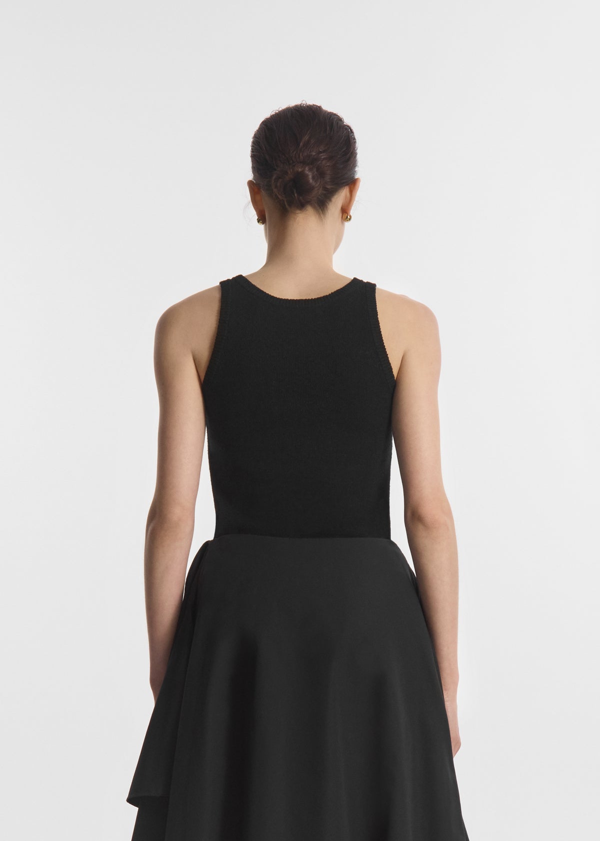 Racerback Tank in Silk Linen - Black, image 4 of 5