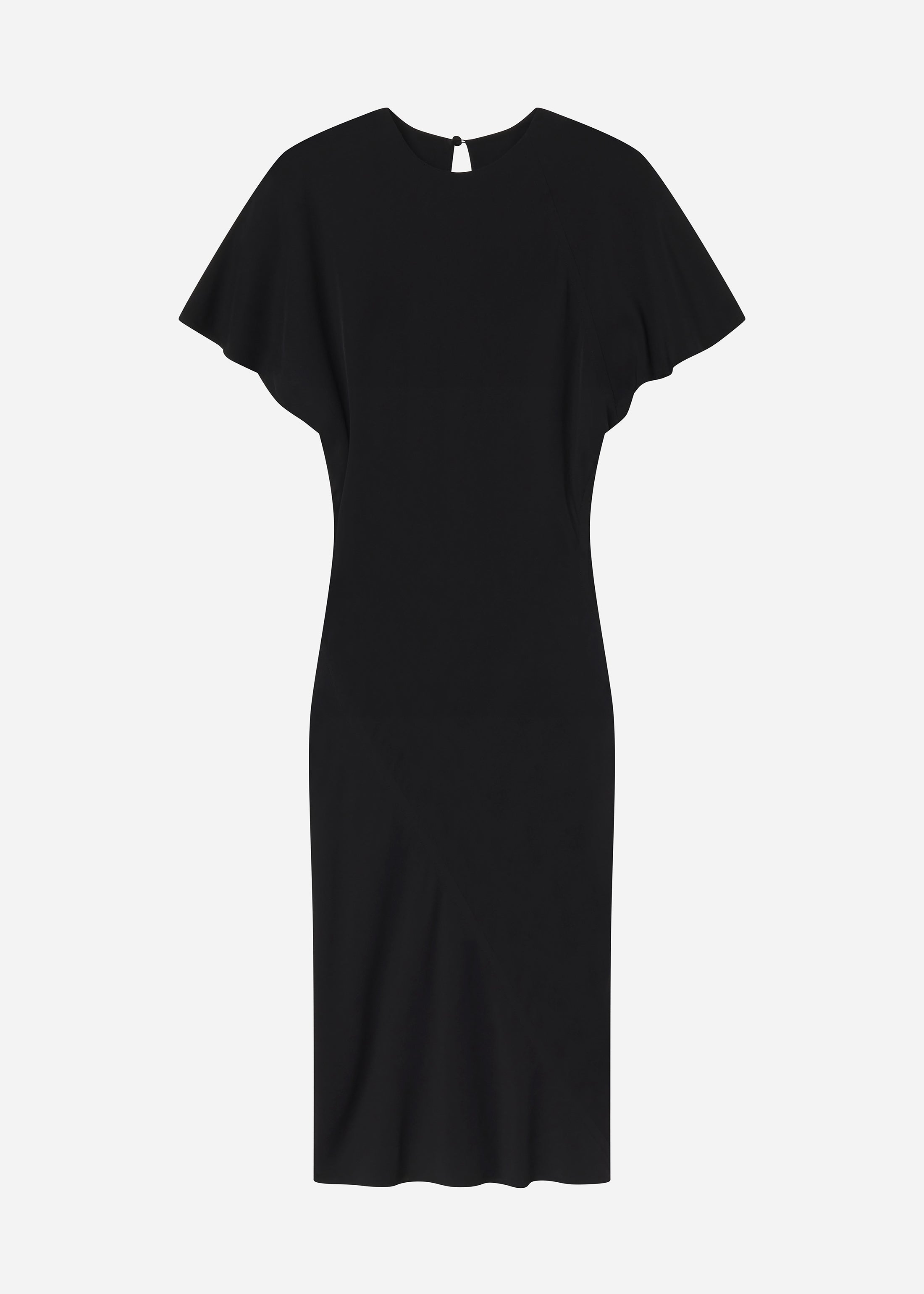 Relaxed Shift Dress in Crepe - Black, image 5 of 5