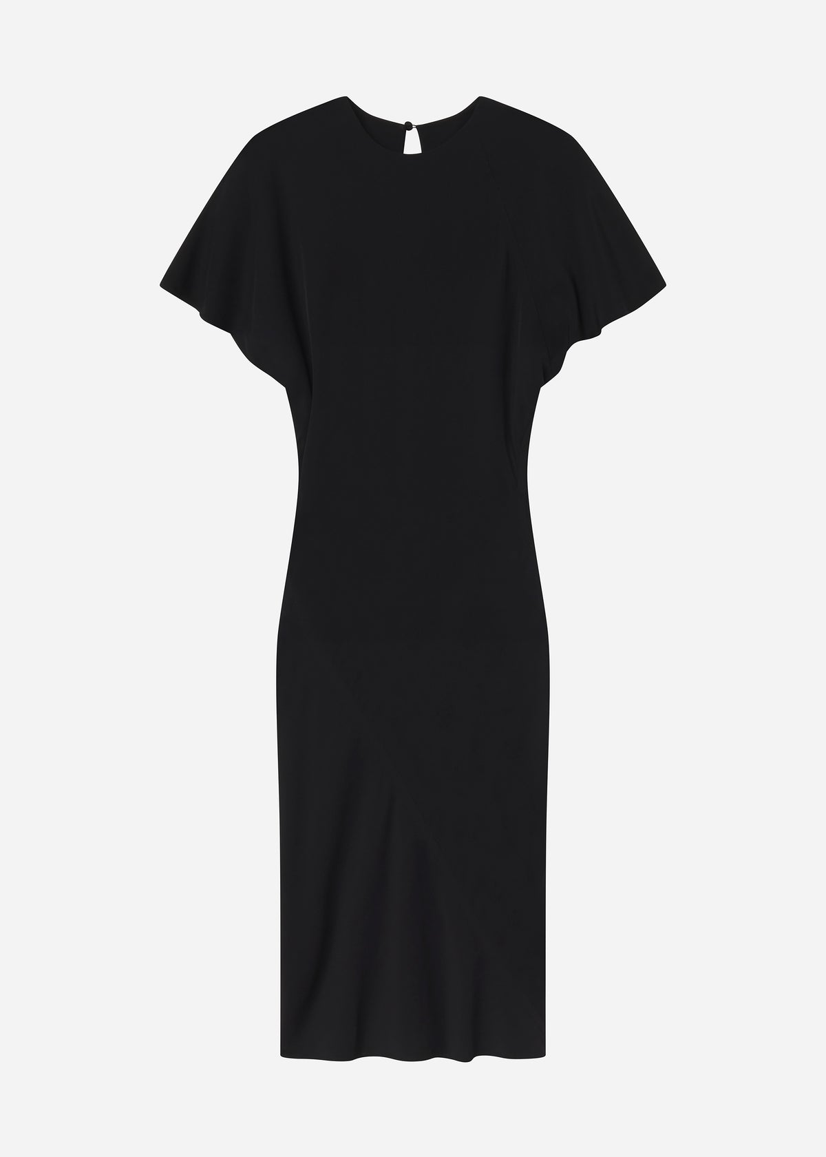 Relaxed Shift Dress in Crepe - Black, image 5 of 5