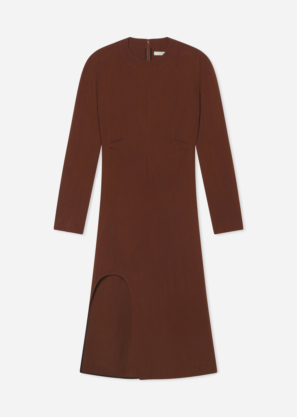 Keyhole Dress in Viscose Wool - Moose - CO